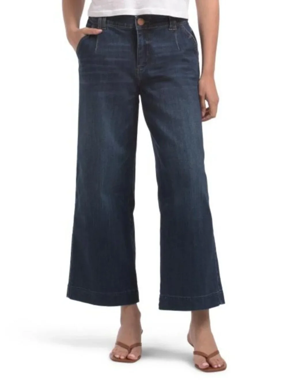 DEMOCRACY Ab Tech High Rise Wide Leg Jeans With Front Darts